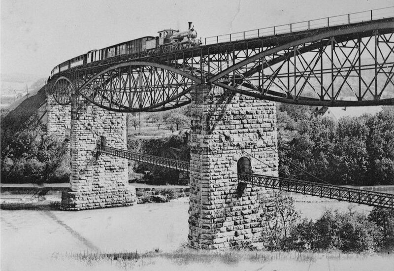 Eisenbahnbrücke Bözberglinie einspurig eröffnet 1875