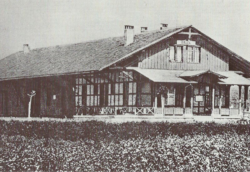 Erster Brugger Bahnhof von 1857
